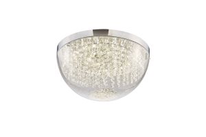 Harper Large Flush Ceiling 21W 1600lm LED 4000K Polished Chrome/Crystal, 3yrs Warranty