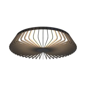 Himalaya 63cm Round Ceiling (Light Only), 80W LED, 2700-5000K Tuneable White, 3500lm, Remote Control, Black, 3yrs Warranty