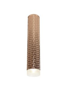Jovis 1 Light 30cm Surface Mounted Ceiling GU10, Rose Gold/Acrylic Ring