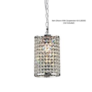 Kudo Cylinder Non-Electric SHADE ONLY Polished Chrome/Crystal