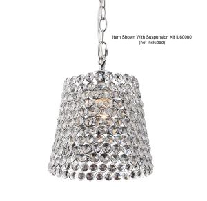 Kudo Crystal Lamp Non-Electric SHADE ONLY Polished Chrome/Crystal