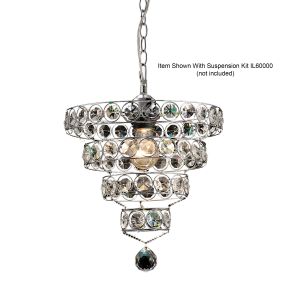 Kudo Crystal Ring Non-Electric SHADE ONLY Polished Chrome/Crystal