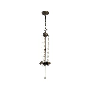 Lancaster Uplighter Tiffany Suspension Kit, 3 x E27, Aged Antique Brass