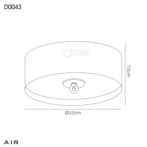 Lowan 290mm, 3m Polished Chrome/Silver, Suspension Plate c/w Power Cable For Lowering Flush Fittings, Max Load 20kg (ONLY TESTED FOR OUR PRODUCTS)