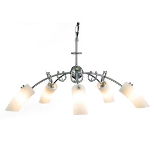 Lucia Pendant 5 Light G9 Polished Chrome/Frosted Glass