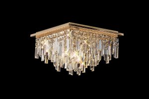Maddison Ceiling Square 6 Light G9 French Gold/Crystal