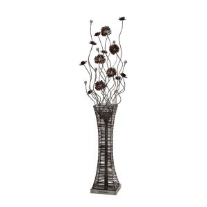 (DH) Majella Floor Lamp 7 Light G4 Polished Chrome/Coffee/Crystal, NOT LED/CFL Compatible
