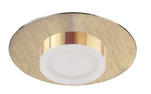 Marcel Recessed Down Light 4W LED Round 3000K IP44, 360lm, Satin Gold/Frosted Acrylic/Gold, Cut Out: 70mm, Driver Included, 3yrs Warranty