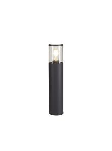 Bizet 45cm Post Lamp 1 x E27, IP54, Anthracite/Clear, 2yrs Warranty