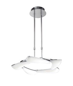 Mistral LED Telescopic 30W LED Round 3000K, 2700lm, Polished Chrome/Frosted Acrylic, 3yrs Warranty