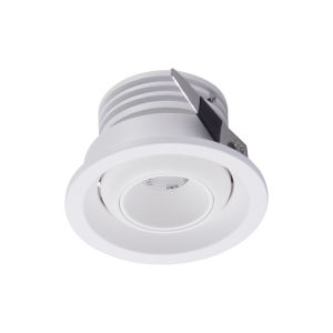 Neptuno Recessed Spotlight Mini Swivel, 3W LED, 2700K, 210lm, White, 3yrs Warranty