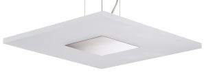 Notte Pendant 28W LED Square 3000K, 1700lm, Polished Chrome/Frosted Acrylic, 3yrs Warranty