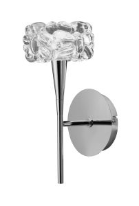 O2 Wall Lamp Switched 1 Light G9, Polished Chrome