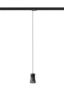 Pagoda Pendant For Track, 1 Light GU10, Black