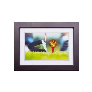 (DH) Play Golf, Black Frame, Amber, Red Crystal