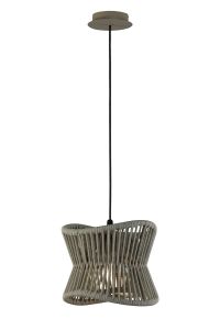 Polinesia 31cm Pendant, 1 x E27, IP44, Beige Oscu, 2yrs Warranty