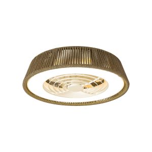 Polinesia Nautica Mini 55W LED Dimmable Ceiling Light With Built-In 25W DC Reversible Fan, Beige Oscu, 3800lm, 5yrs Warranty