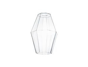 Prema Pyramid 18cm Glass Shade (D), Clear