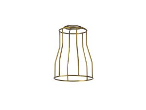 Prema Tall Round 14cm Wire Cage Shade With Angled Sides, Gilt Bronze