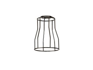 Prema Tall Round 14cm Wire Cage Shade With Angled Sides, Black Chrome
