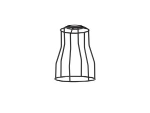 Prema Tall Round 14cm Wire Cage Shade With Angled Sides, Black