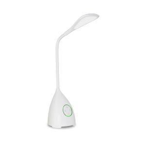 Reading Touch Dimmable / Rechargable USB Charging Cable Included / Adjustable Table Lamp 6W LED 2700-6500K,170lm,White with Fan,3yrs Warranty