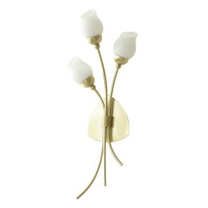 Rimini Wall Lamp 3 Light G9 Satin Brass/Opal Glass