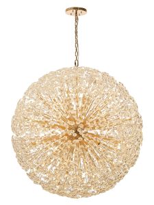 Riptor Pendant 1.5m Sphere 84 Light G9 French Gold / Crystal, Item Weight: 100kg