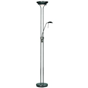 Mother & Child - Black Chrome Floor Standard Lamp Double Dimmer (No Bulbs Included)