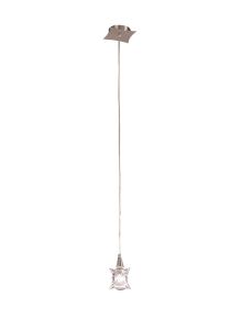 Rosa Del Desierto Square Pendant 1 Light G9, Satin Nickel