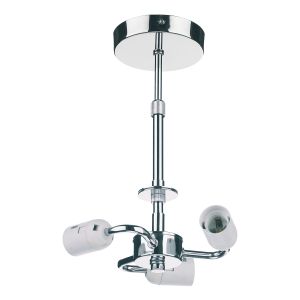 SF5350 3 Light E27 Polished Chrome Adjustable Semi Flush Suspension