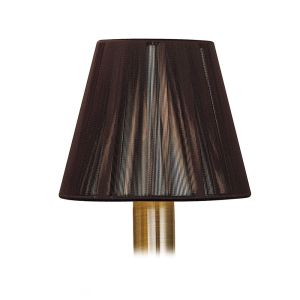 Clip On Silk String Shade Dark Brown 80/130mm x 110mm