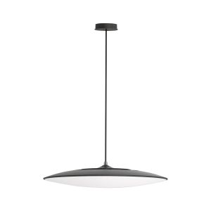 Slim LED Pendant 46cm Round 50W LED, 3000K, 4250lm, Black, 3yrs Warranty