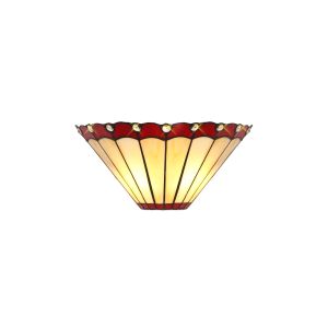 Sonoma Tiffany Wall Lamp, 2 x E14, Red/Ccrain/Crystal
