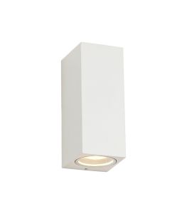 Tomar Rectangle Wall Lamp, 2 x GU10, IP54, Sand White