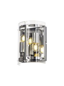 Valencia Wall Light, 2 Light E27, Polished Chrome