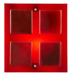 Endon VERNER-1WBRE Red Glass Wall Bracket 1 Light In Glass