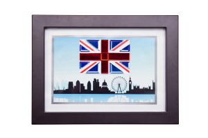 (DH) World London, Black Frame Red, Blue Crystal