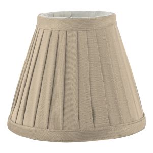 Yovanna E14 Taupe Faux Silk Pleated 15cm Shade (Shade Only)