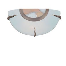 Tiffany Flush Glass Wall Bracket Dish - Amber Deco