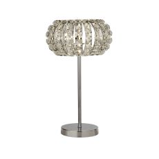 Searchlight 5817CC Marilyn Single Table Lamp Polished Chrome With Crystal Glass And Crystal Sand Diffuser Finish
