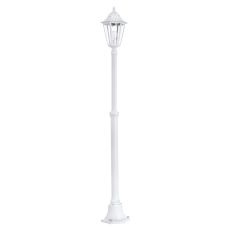 Navedo 1 Light E27 Outdoor IP44 Post White With Clear Glass