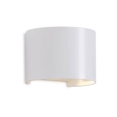 Davos Round Wall Lamp, 2 x 6W LED, 4000K, 1100lm, IP54, Sand White, 3yrs Warranty