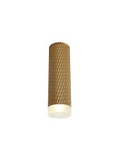 Jovis 6cm 1 Light 20cm Surface Mounted Ceiling GU10, Champagne Gold/Acrylic Ring