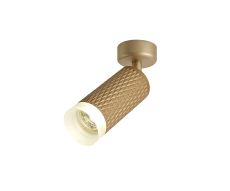 Jovis 6.5cm Adjustable 1 Light Surface Mounted Ceiling/Wall Spot Light GU10, Champagne Gold/Acrylic Ring