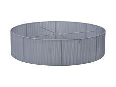 Serena Round Cylinder, 600 x 150mm Organza Shade, Grey