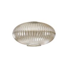 Vista 30cm Oval Sphere Ribbed Glass (G), Champagne