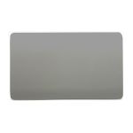 Trendi, Artistic Modern Double Blanking Plate, Light Grey Finish, BRITISH MADE, (25mm Back Box Required), 5yrs Warranty