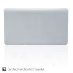 Trendi, Artistic Modern Double Blanking Plate, Silver Finish, BRITISH MADE, (25mm Back Box Required), 5yrs Warranty
