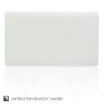 Trendi, Artistic Modern Double Blanking Plate, Ice White Finish, BRITISH MADE, (25mm Back Box Required), 5yrs Warranty